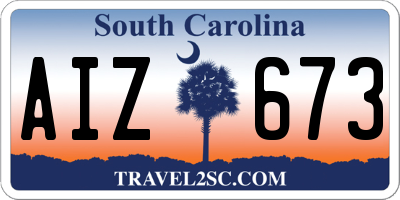 SC license plate AIZ673