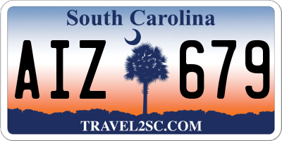 SC license plate AIZ679