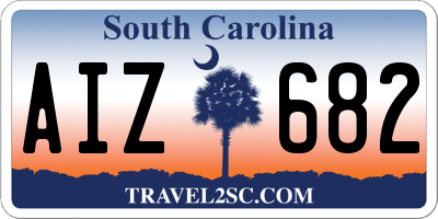 SC license plate AIZ682