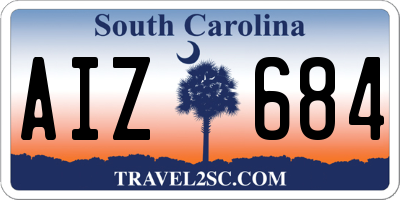 SC license plate AIZ684