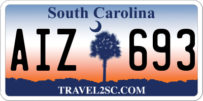 SC license plate AIZ693