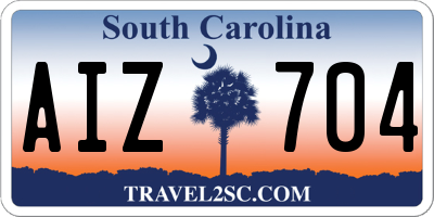 SC license plate AIZ704
