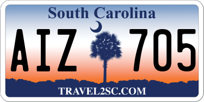 SC license plate AIZ705