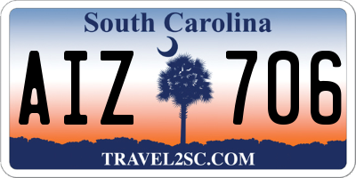 SC license plate AIZ706