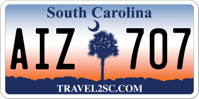 SC license plate AIZ707