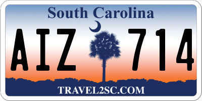 SC license plate AIZ714