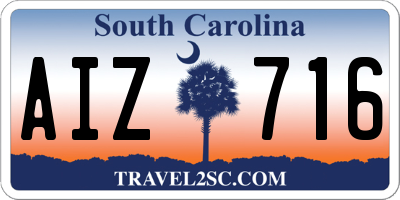 SC license plate AIZ716