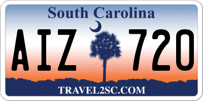 SC license plate AIZ720