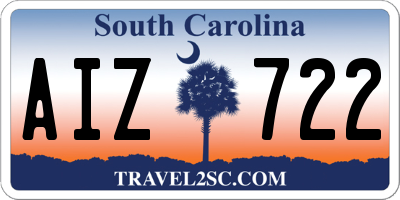 SC license plate AIZ722