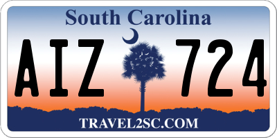 SC license plate AIZ724