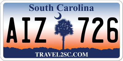 SC license plate AIZ726