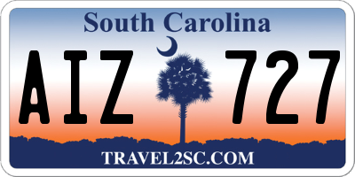 SC license plate AIZ727