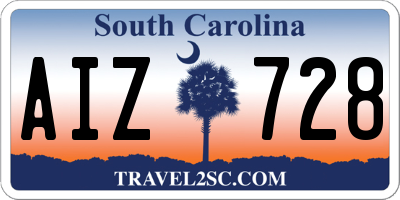 SC license plate AIZ728