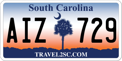 SC license plate AIZ729