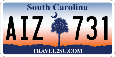 SC license plate AIZ731