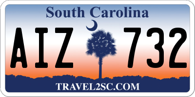 SC license plate AIZ732