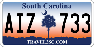 SC license plate AIZ733