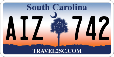 SC license plate AIZ742