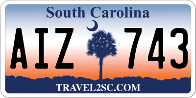 SC license plate AIZ743