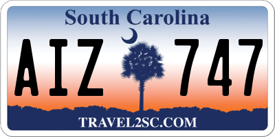 SC license plate AIZ747