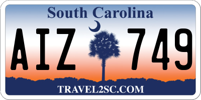 SC license plate AIZ749