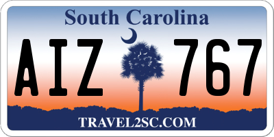 SC license plate AIZ767