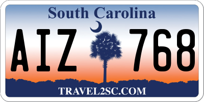 SC license plate AIZ768