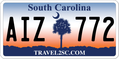 SC license plate AIZ772
