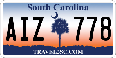 SC license plate AIZ778