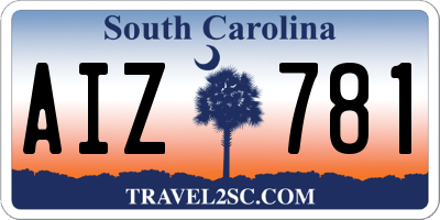 SC license plate AIZ781