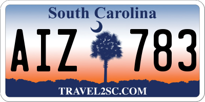 SC license plate AIZ783