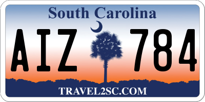 SC license plate AIZ784