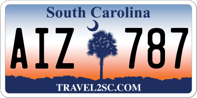 SC license plate AIZ787