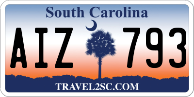SC license plate AIZ793