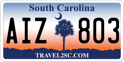 SC license plate AIZ803