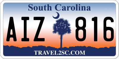 SC license plate AIZ816