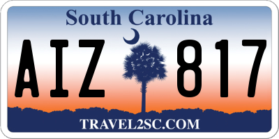 SC license plate AIZ817