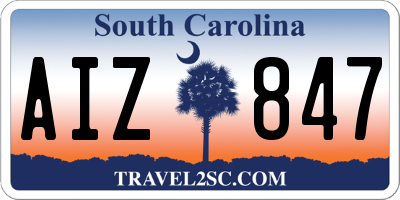 SC license plate AIZ847