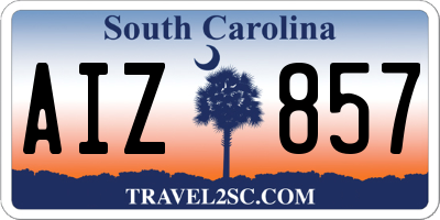SC license plate AIZ857