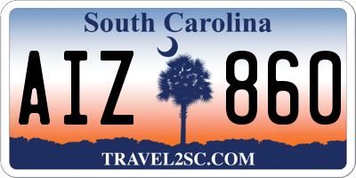 SC license plate AIZ860