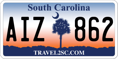 SC license plate AIZ862