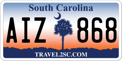 SC license plate AIZ868