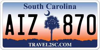 SC license plate AIZ870