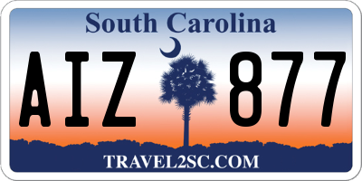 SC license plate AIZ877