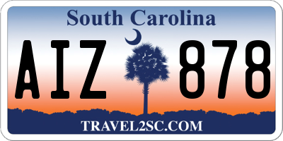 SC license plate AIZ878