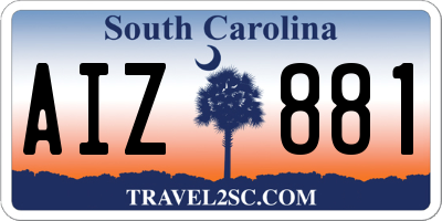 SC license plate AIZ881