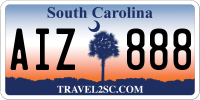 SC license plate AIZ888