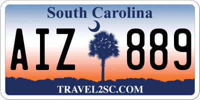 SC license plate AIZ889