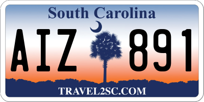 SC license plate AIZ891