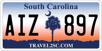 SC license plate AIZ897